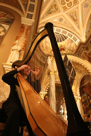 Harpist at Basilica