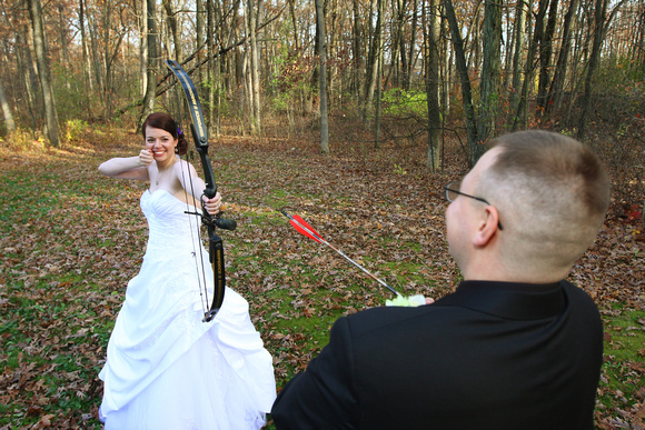 The Bride plays Cupid